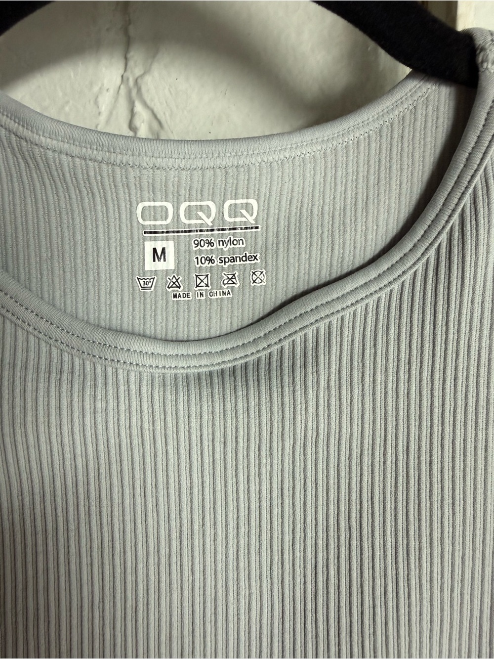 Ribbed Sleeveless Bodysuit - Black, Cream & Light Gray - Picture 3 of 5